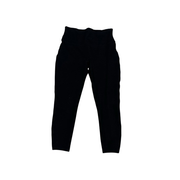 SPANX Pants - Spanx Crop Leggings Black Women's Size L Measures 30" x‎ 26" Stretch Slimming